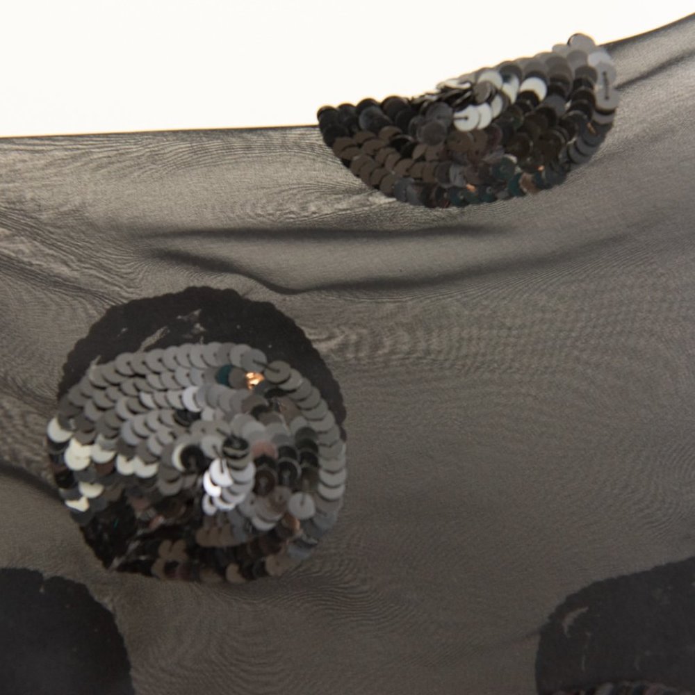 Sachin & Babi Charlotte Dress Embellished Sequins Evening Midi Black Size 2 - Picture 7 of 8